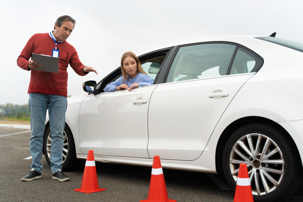 person taking driver s license exam person taking driver s license exam